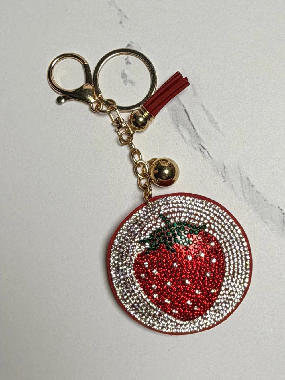 Bundle- Kate Spade Strawberry Print Lunch Bag, Keychain & More